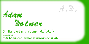 adam wolner business card